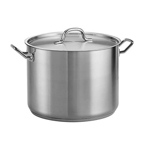 Tramontina 80117/580DS Pro-Line Stainless Steel Covered Stock Pot, 16-Quart