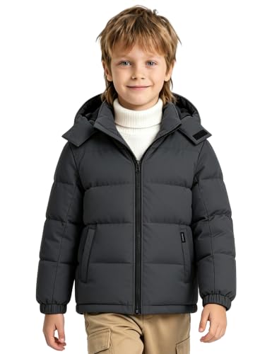 Image of wantdo Boys' Winter Coat Waterproof Puffer Jacket Parka with Removable Hood