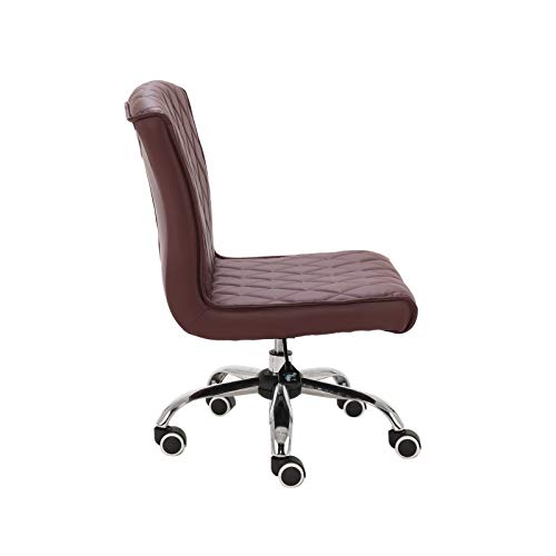 Mayakoba Delia Garage Rolling Short Stool (Burgundy), Adjustable Height 14" To 17", Perfect For Garage Mechanic, Home Gardening, Factory Technician Task #TOP2