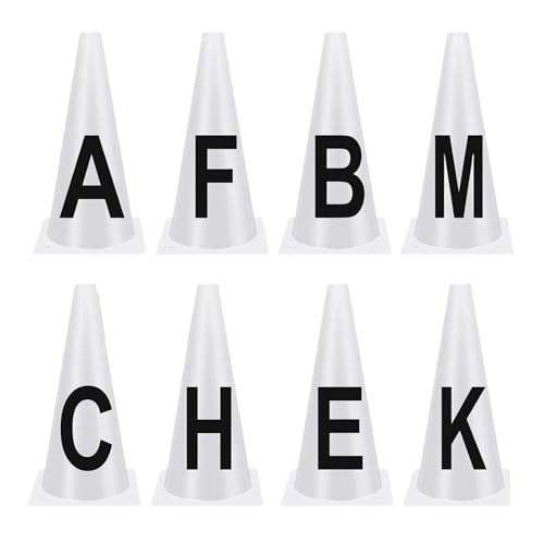 harayaa 8Pcs Dressur Kegel Buchstaben Ausrüstung Sport Veranstaltungen REIT Athleten Training Kegel