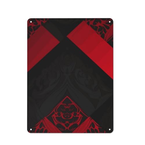 Peintures à suspendre en métal rouge et noir design moderne pour salon et cuisine
