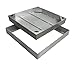 NATOTELA Stainless Steel 16x16in Invisible Manhole Cover And Frame-Heavy Duty Septic Tank Cover, Square Metal Inspection Cover for Yard,Driveway,Pavement,Parking Lot,Commercial Zone,Industrial Area