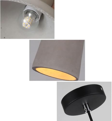 Lámpara iluminación E27 cocina comedor restaurante hormigón industrial 6