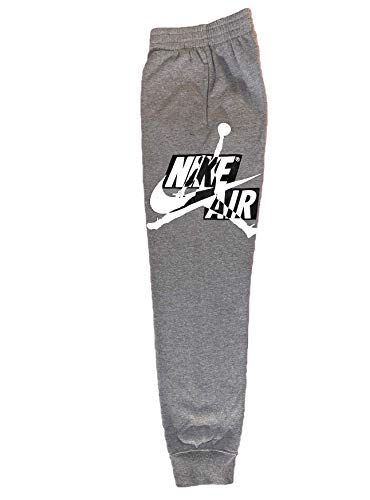 Jordan Boys Youth Classics Jogger Fleece Sweatpants Size M, L, XL (Grey, Small)2
