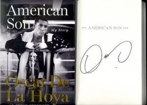 oscar de la hoya autographed book boxing champion - autographed boxing equipment