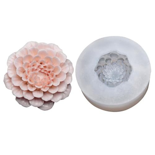 Molde para velas, molde de flores, silicona decorativa, multiusos, chocolate, caramelo, jabón, resina, arcilla, herramientas para hornear, vela de pilar, ideal para manualidades creativas de cocina