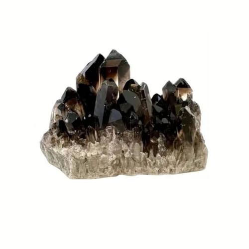 Cristal de roche quartz brut en cluster de 200-300g, idéal pour décorer un salon zen