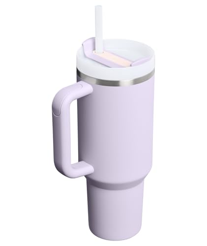 Image of STANLEY Quencher H2.0 Tumbler with Handle and Straw 40 oz | Flowstate 3-Position Lid | Cup Holder Compatible for Travel | Insulated Stainless Steel Cup | BPA-Free | Purple Dust