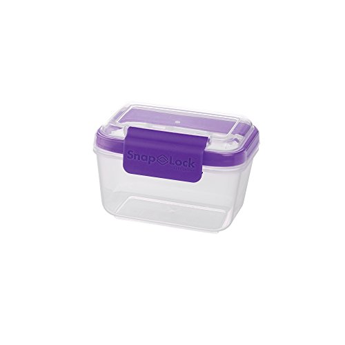 SnapLock by Progressive 2-Cup Storage Container - Purple, SNL-1007P Easy-To-Open, Leak-Proof Silicone Seal, Snap-Off Lid, Stackable, BPA FREE