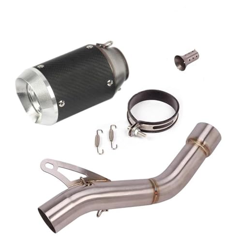 Echappement Pot Silencieux d'échappement moto pour DUCATI Monster 821 1200 2014 2015 2016, système complet avec tube intermédiaire modifié Moto Silencieux...