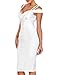 whoinshop Women's Rayon Sexy V Neck Bodycon Clubwear Party Bandage Dress White XS