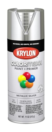 Krylon K05590007 COLORmaxx Spray Paint and Primer for Indoor/Outdoor Use, Metallic Silver 11 Ounce (Pack of 1)