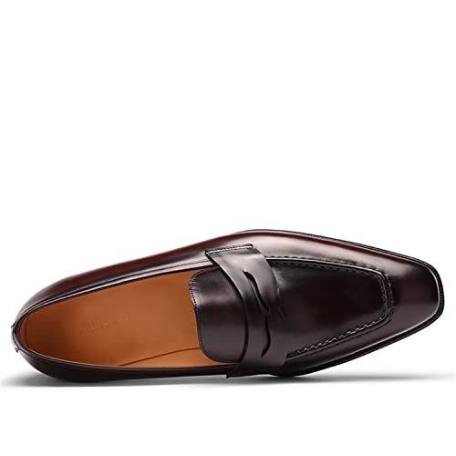 Men's Loafers & Slip-ons Leather Comfort Casual Square Toe Penny Loafers for Men3