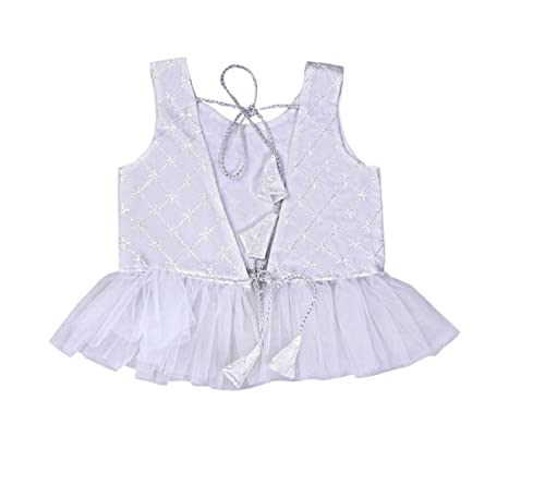 Image of ANNECA baby girl's designer rayon cotton modern crop top and naylon soft net knee lenth skirt clothing set