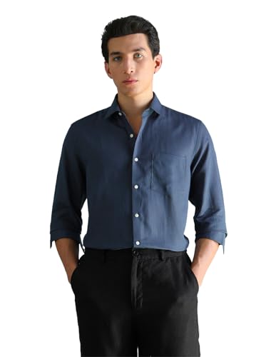 Image of Arrow Solid Slim Fit Formal Shirts for Men - Full Sleeve Shirt for Man