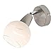 Produktbild Briloner Leuchten 2046-012, Wandleuchte, Wandlampe mit dreh-und schwenkbarem Spot, eleganter Glas-Aufdruck, Fassung E14 max. 40 Watt, Metall, matt-Nickel, 8 x 8 x 10.5 cm