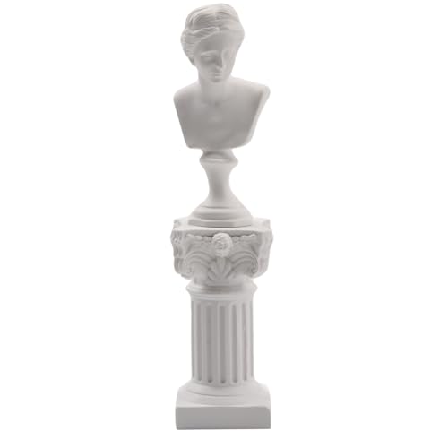 Estatua griega de Venus con columna romana 5.67 pulg