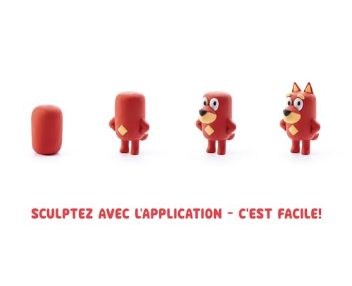 Pâte à modeler HEY CLAY Bluey Rusty - Kit créatif 5 boîtes - 4