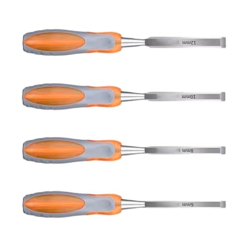 Lot de 4 gouges multifonctions à haute dureté pour découpe plane du bois