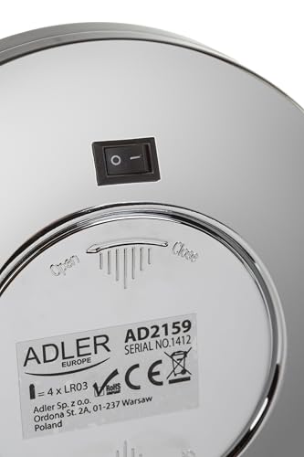 Miroir rond Adler AD 2159 chrome glace normale pour pose libre sur table - 6
