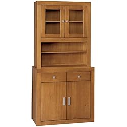 Alacena 2 Puertas realizada Pino Macizo, Color Cerezo, Medidas 187x91x42