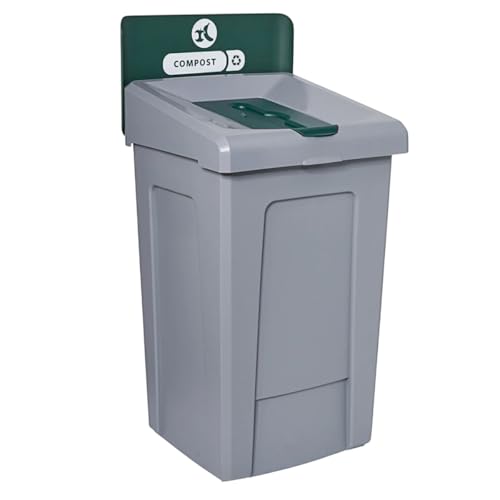 Caneca de compostaje rectangular 33 galones con tapa articulada