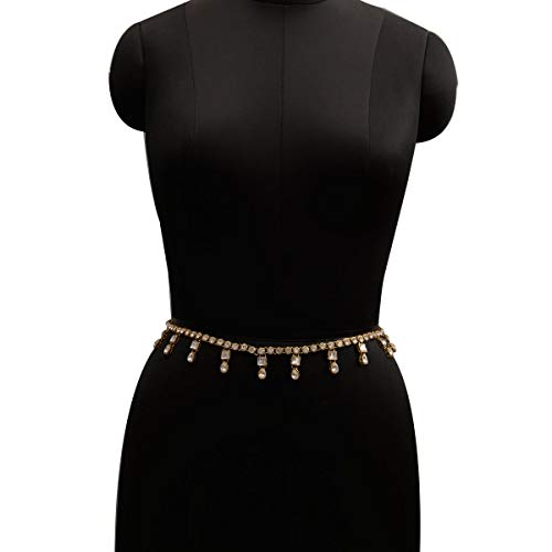 Women's Silver Waist Belt with Chain Tassels