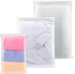 AZLIFEEU 12Pcs Ziplock Bags, Travel Accessories Clothes Storage Bags, Hospital Bag Maternity Essentials, Waterproof Luggage Storage Pouch, Suitcase Organiser Reusable Plastic Bag