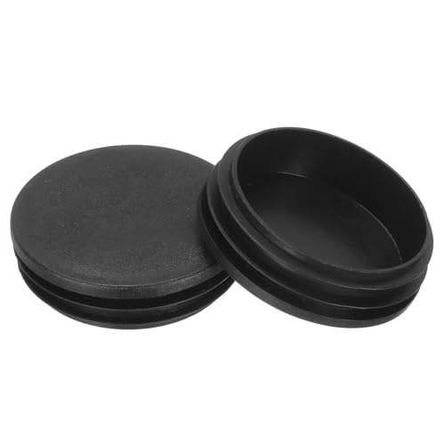 Image of MECCANIXITY 8pcs Round Plastic Hole Plugs, 2 3 /8 Inch (60mm) Black Insert Tubing End Cap for Inserts Chair Leg Glide Furniture Protectors Metal Legs Round Tube