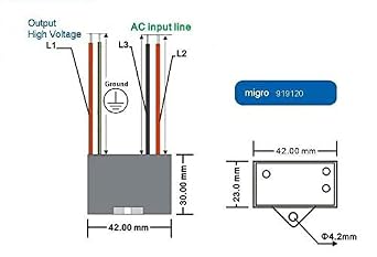 120V Negative ION Generator High Voltage ionizer 7.5Kv Module