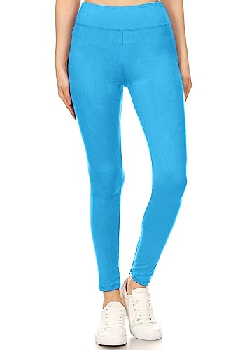 Image of Leggings Depot High Waisted Leggings for Women Buttery Smooth & Soft Women's Solid Yoga - Reg, Plus, 1X3X, 3X5X