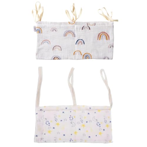 2 Piezas Organizador Cambiador Para Bebés, Bolsa Para Colgar En La Cuna, Bolsillo Portaobjetos, Porta Pañales, Bolsillos Organizadores Para La Cuna Para Guardar Ropa, Pañales Y Juguetes