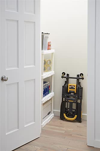 Image of COSCO 12225YGB1E 2-in-1 Folding Hand Truck, 300 lb. Capacity, Multi-Position with Extendable Handle, Black /Yellow
