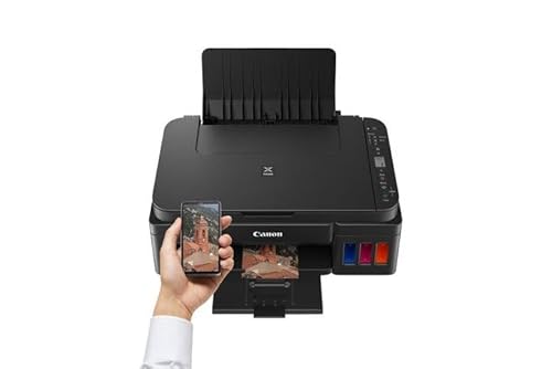 طابعة G3416 وماسح ضوئي وآلة تصوير بخزان حبر ألوان - تقنية الاتصال عبر الواي فاي من كانون الليزر بيكسما