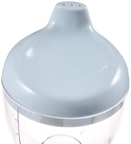 Plastic Wine Glass Baby Goblet Party Cup, Beverage Mug Milk Bottle with Lid for Kids on Birthday Party, Christmas or New Year Celebration (Blue)