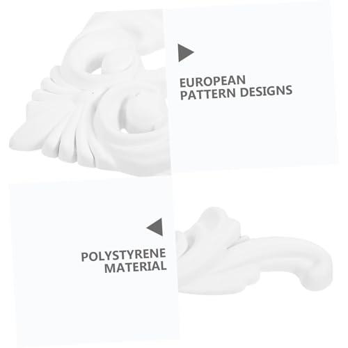 Image of jojofuny Unpainted European Style Ceiling Medallion Diy Wall Art Decorative Moulding Ceiling Light Panel