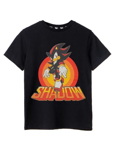 Sonic The Hedgehog Schwarz Jungen Schatten T-Shirt | Schatten-Charakter-Design