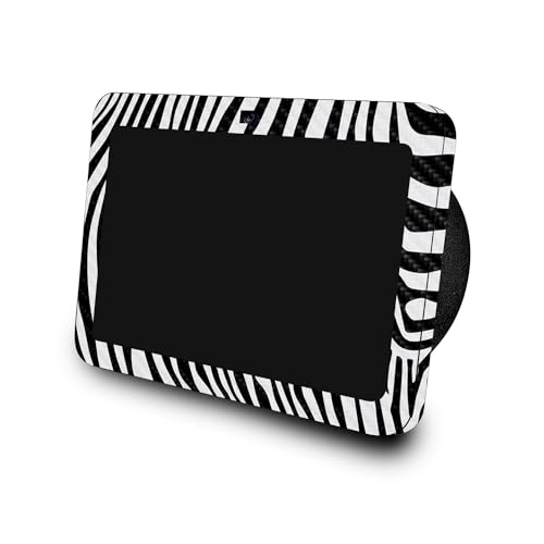 Image of Carbon Fiber Skin Compatible with Amazon Echo Show 8 (3rd Gen, 2023) - Black Zebra - Premium 3M Vinyl Protective Wrap Decal Cover - Easy to Apply | Crafted in The USA by MightySkins