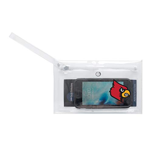 Image of NCAA Louisville Cardinals Unisex Ncaancaa Ticket Wristlet, Clear, 9 inch by 5.25 inch