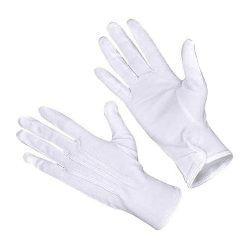 White Adult Gloves for Funeral Formal Tuxedo Parades Costume Halloween Girls Boys Cosplay