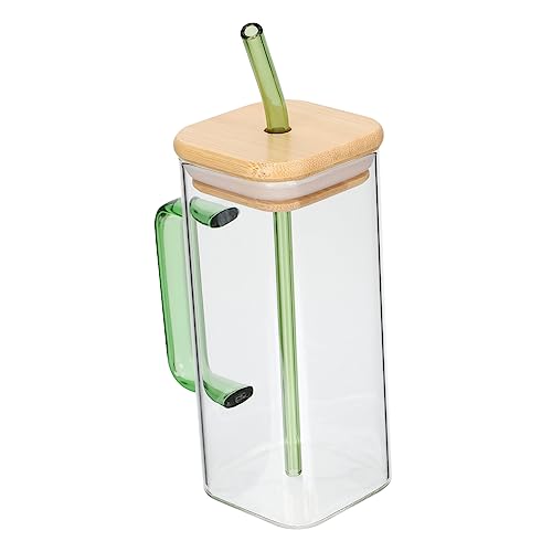 OFFSCH Functional Drink Cup Glass Water Cup Handle Safe for Beer Water Juice Milk Soda