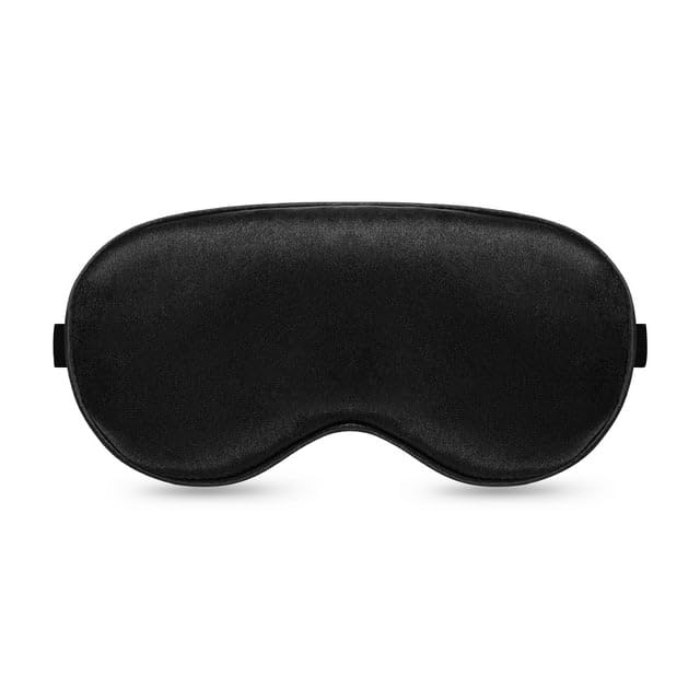 Ultimate Comfort Silk Sleep Mask - Adjustable Strap, 100% Blackout, Zero Eye Pressure, Meditation and Deep Restful Sleep - Perfect for Men, Women (Black)