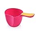 Enjuague cascada para bebé, cuchara de agua de plástico para baño de bebé, taza de baño para niños, enjuague de pelo, cuchara de ducha, 2 piezas (rojo)