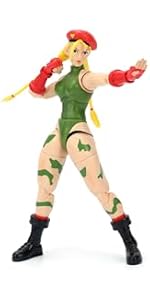 Jada Toys – Street Fighter II Cammy Action Figure - 1:12 Scale Collectible - Includes Interchange...
