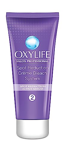 Image of Oxylife Salon Professional Spot Reduction Creme Bleach - 345g | With Oxysphere Technology | Advanced Spot Reduction | Gentle on Skin | Instant & Long Lasting Results | Combination skin