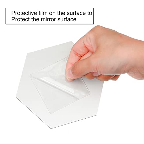Jetec Real Glass Mirror Tiles Frameless Wall Mirror Flat Flexible Wall Glass And Acrylic Double Side Adhesive For Bedroom Bathroom Home Room Decor Craft (12 Pcs, 5 X 4.3 X 2.5 Inch) #TOP2