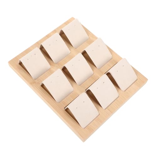 NULYLU Organizador de Pendientes de Hierro Beige para Exhibición y Almacenamiento en Mercado y Venta Menor, Expositor de Mesa para Joyas y Aretes