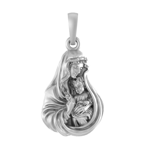 Colgante de plata de ley 925 auténtica para hombre y mujer amuleto tallado a mano