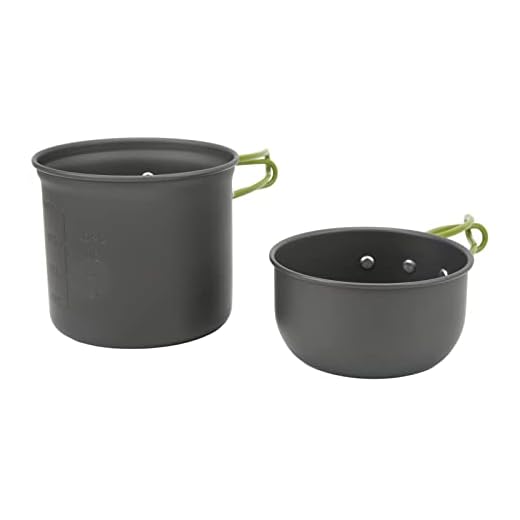 BROLEO Juego de Utensilios de Cocina para Estufa de Camping, Juego de Utensilios de Cocina para Camping, Grado Alimenticio para Exteriores de Alúmina de Rodamiento Sólido (#2)
