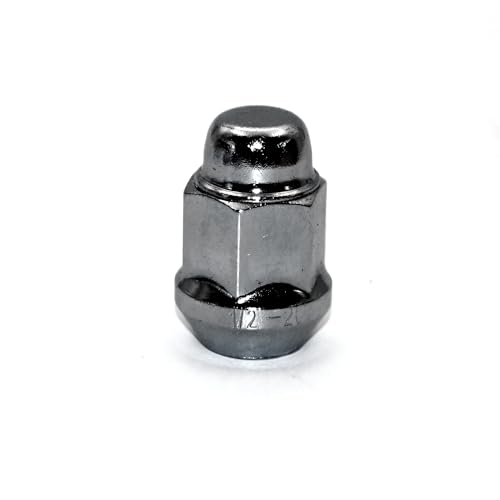 Image of 20pcs 1.4 inch Chrome 1 /2-20 Closed End Bulge Acorn Lug Nuts Cone Seat 19mm Hex Wheel Lug Nut Compatible with Cherokee Bronco Liberty Mustang Ranger Explorer YJ TJ KJ KK ZJ WJ WK XK MJ XJ